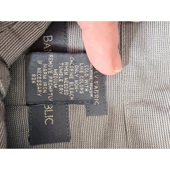Banana Republic Button-Up Dress Shirt Mens L Gray Two-Ply Cotton Long Sleeve - Picture 6 of 11